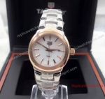 Fake Tag Heuer Link Lady Watch 2-Tone Rose Gold White Face